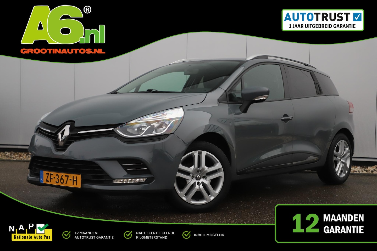 Renault Clio Estate - 0.9 TCe Zen Navigatie Airco Cruise Control Carplay Android LED - AutoWereld.nl