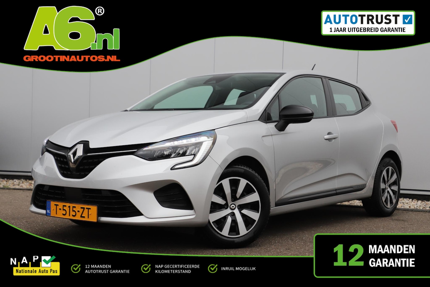 Renault Clio - 1.0 TCe 90 Equilibre Navigatie Airco Cruise Control Carplay Android Rijstrooksensor Parkee - AutoWereld.nl
