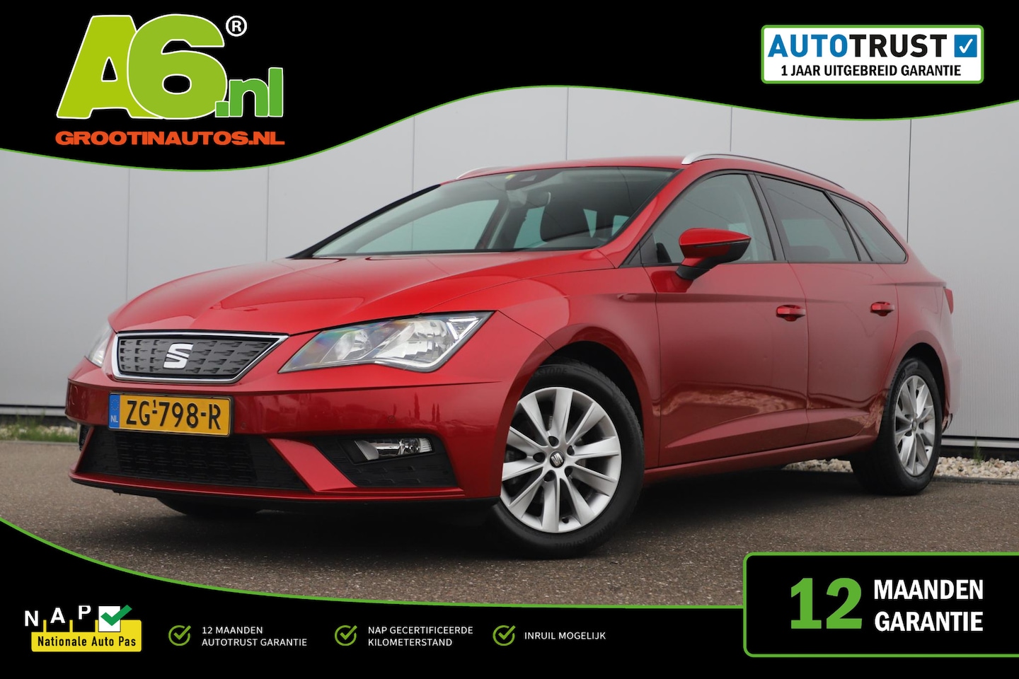 SEAT Leon ST - 1.0 EcoTSI Style Business Intense DSG Automaat Navigatie Achteruitrijcamera Carplay Androi - AutoWereld.nl