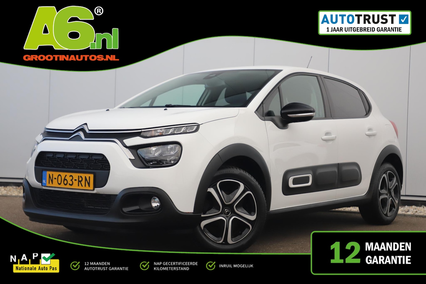 Citroën C3 - 1.2 PureTech Feel Nieuwe DB Riem! Navigatie Carplay Android Clima Cruise Parkeersensor Lan - AutoWereld.nl