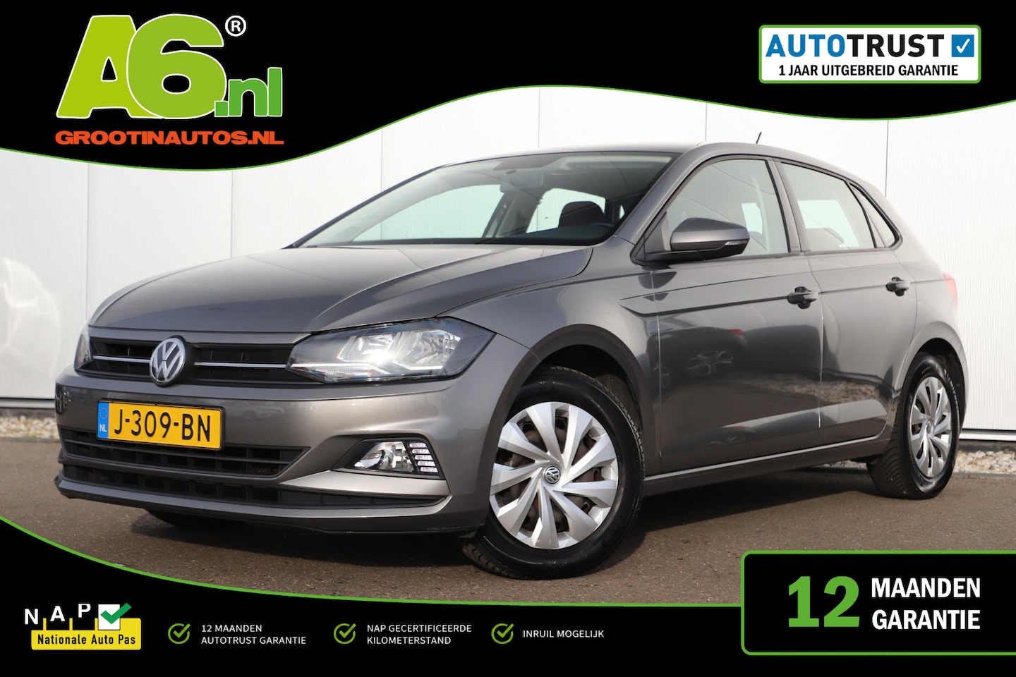 Volkswagen Polo - 1.0 TSI Comfortline Bruin Leder Virtual Navigatie Carplay Android Adaptive Cruise LED - AutoWereld.nl