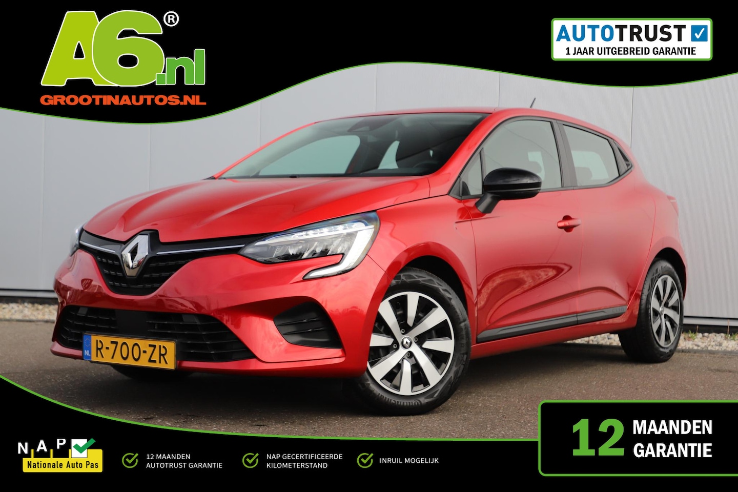 Renault Clio - 1.0 TCe 90 Equilibre Carplay Android Navigatie Airco Cruise Control LED Rijstrooksensor - AutoWereld.nl