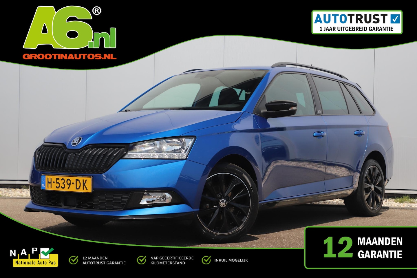 Skoda Fabia Combi - 1.0 TSI Monte Carlo 95PK Trekhaak 16 inch LMV Navigatie Clima Cruise Parkeersensor - AutoWereld.nl