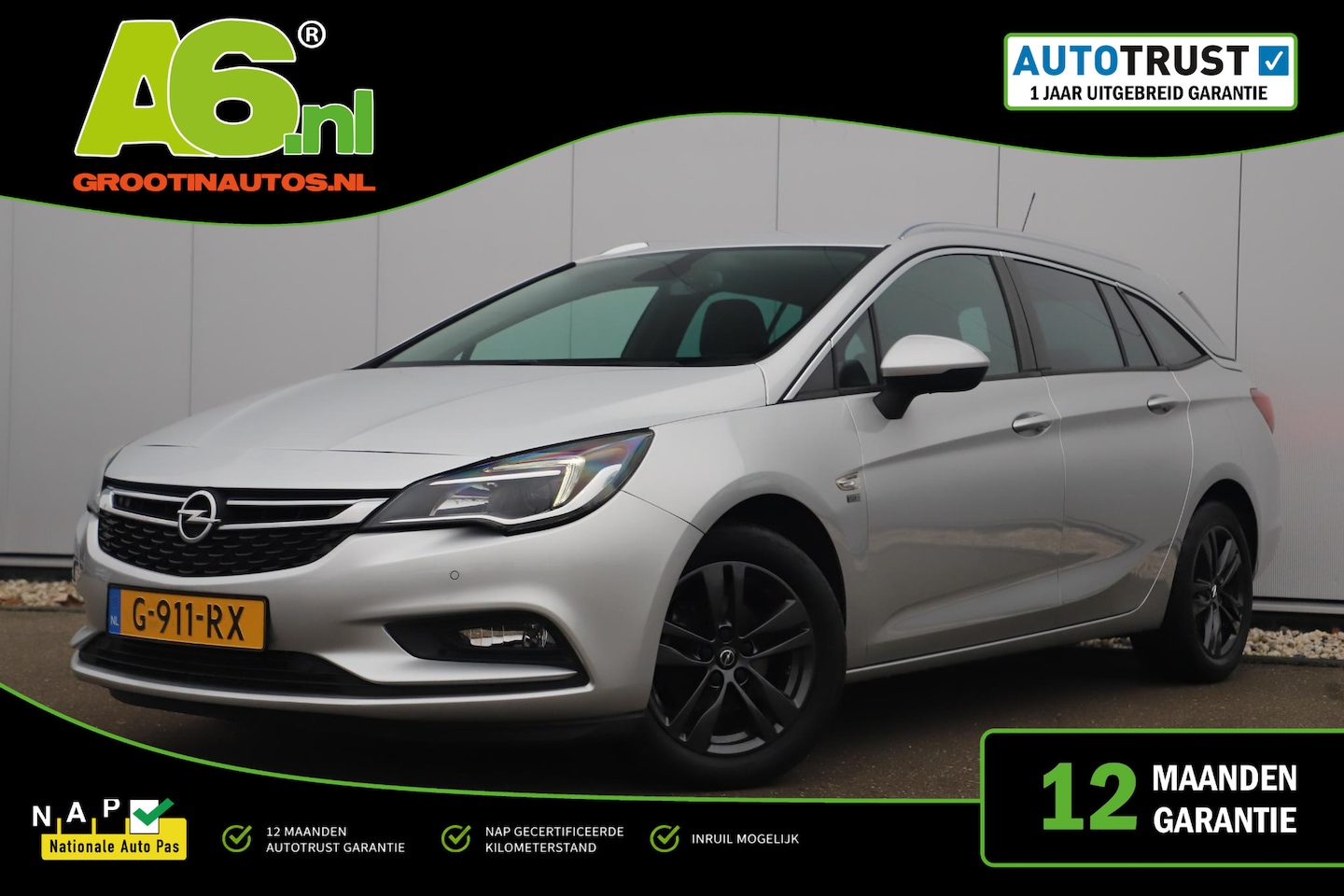 Opel Astra Sports Tourer - 1.0 Turbo 120 Jaar Edition 16 inch Navigatie Carplay Android Clima Cruise Parkeersensor Ge - AutoWereld.nl