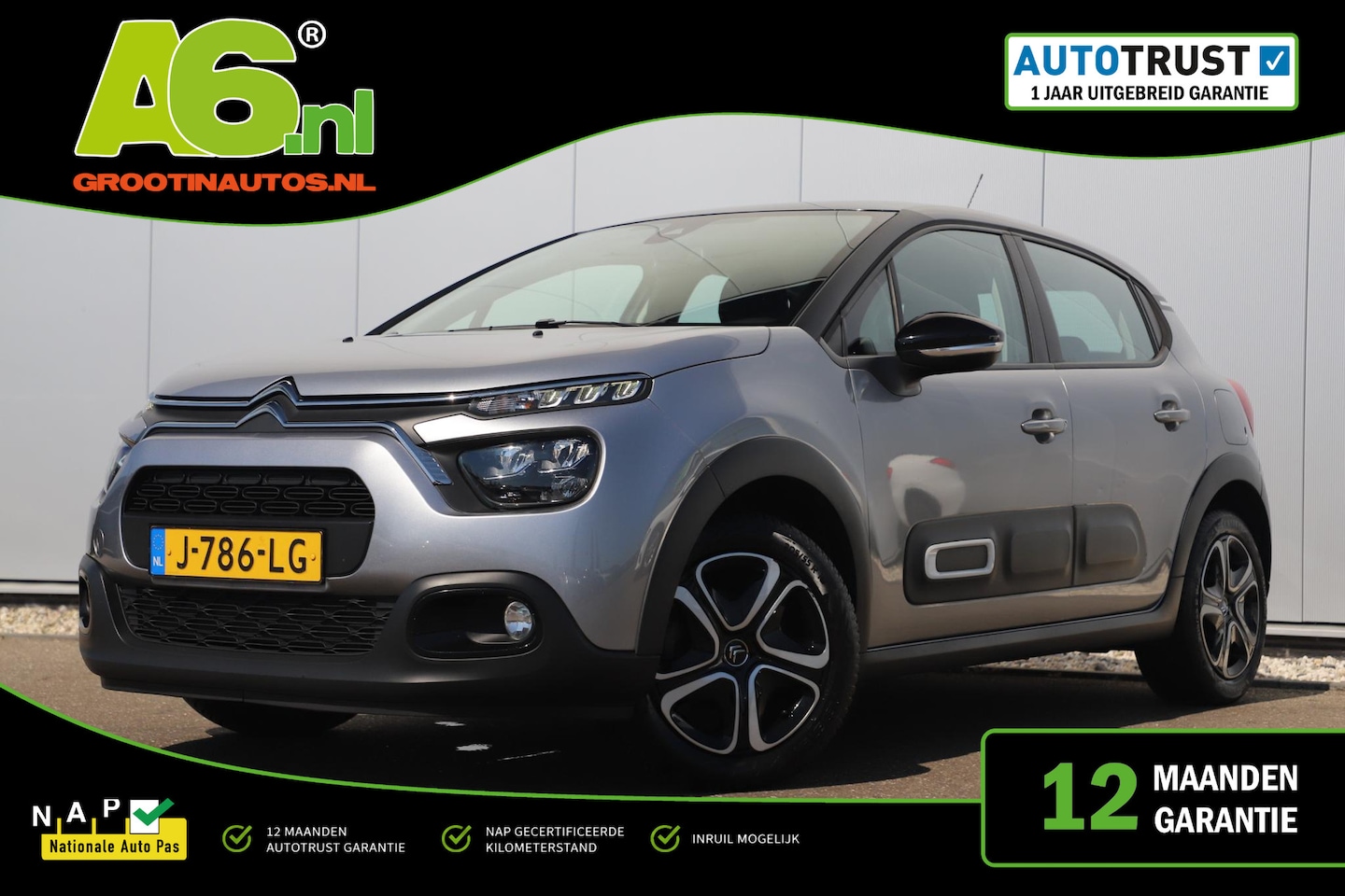 Citroën C3 - 1.2 PureTech Feel DB Riem Vervangen Navigatie Clima Cruise Carplay Android Rijstrooksensor - AutoWereld.nl