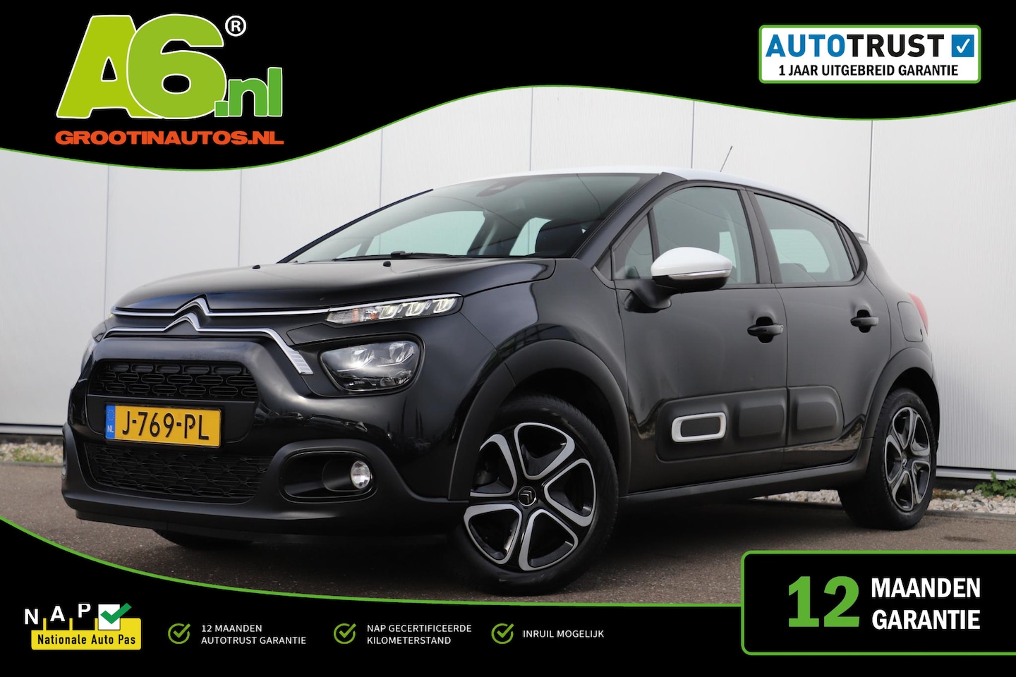 Citroën C3 - 1.2 PureTech Feel Carplay Android Navigatie Climate Cruise Control Rijstrooksensor Parkeer - AutoWereld.nl