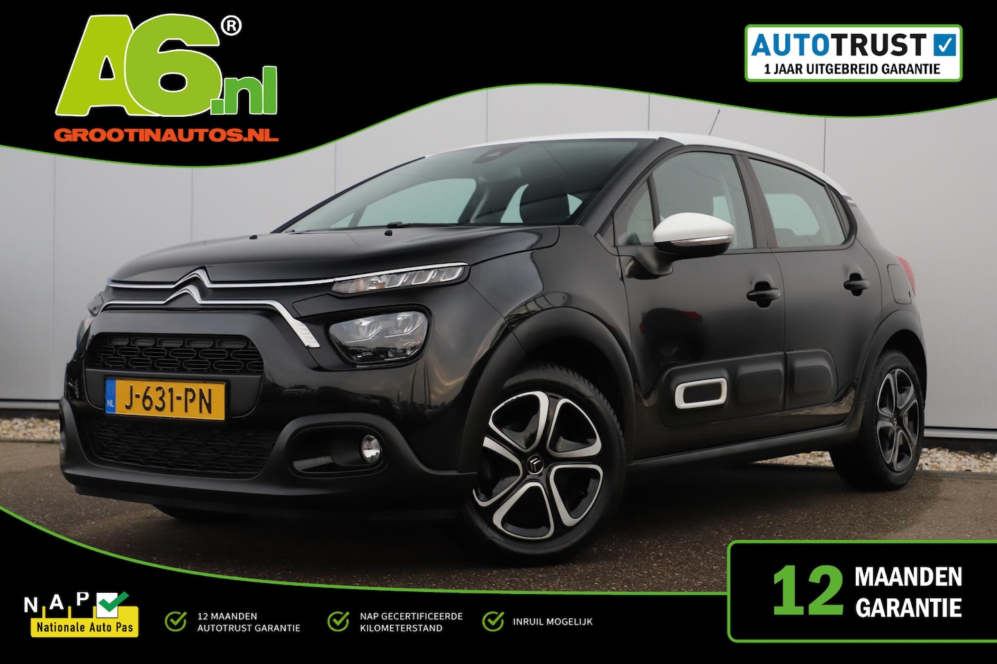 Citroën C3 - 1.2 PureTech Feel Navigatie Carplay Android Climate Cruise Control Rijstrooksensor Parkeer - AutoWereld.nl