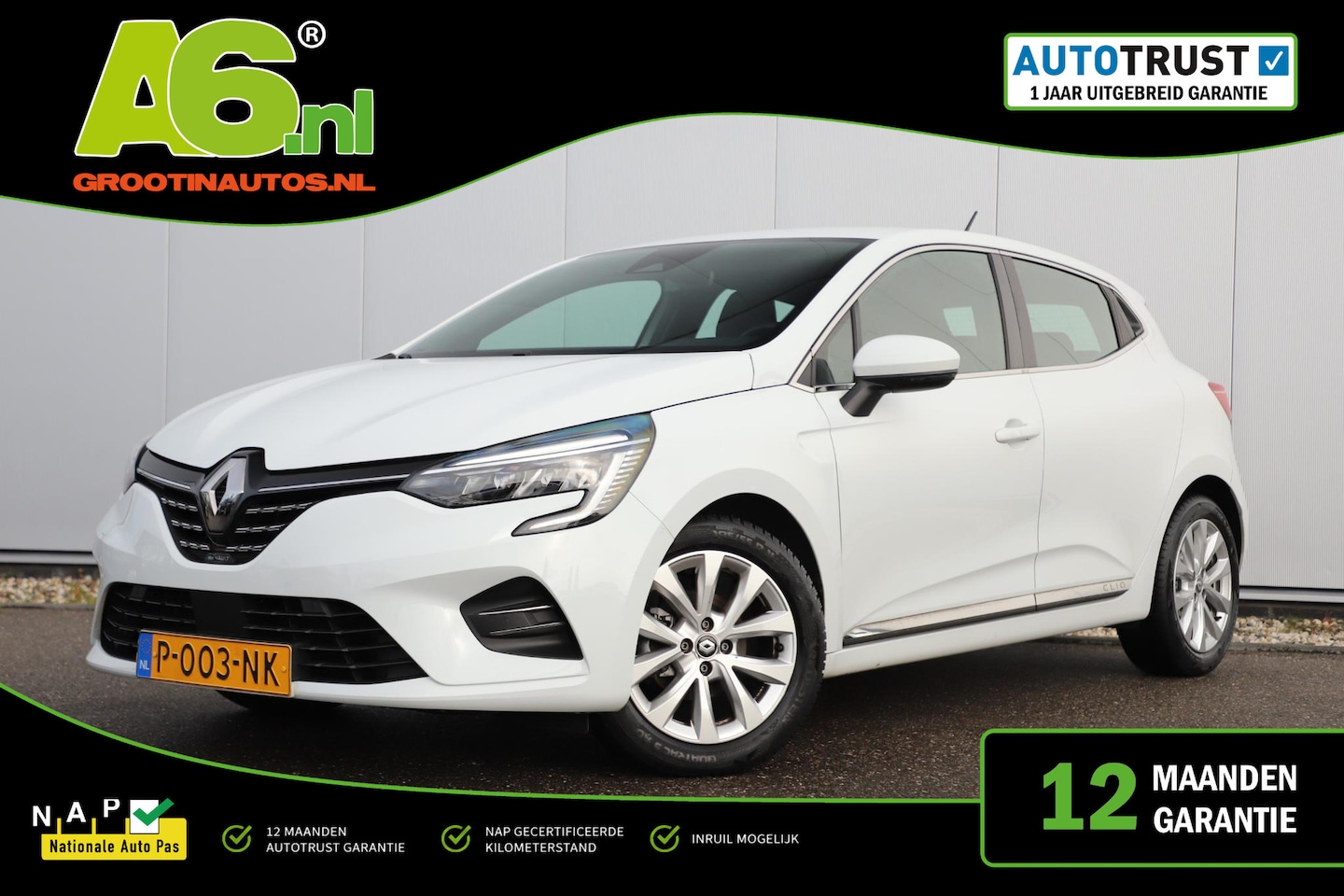 Renault Clio - 1.0 TCe Intens Half Leder LED 16 inch LMV Keyless Navigatie Achteruitrijcamera Sfeerverlic - AutoWereld.nl