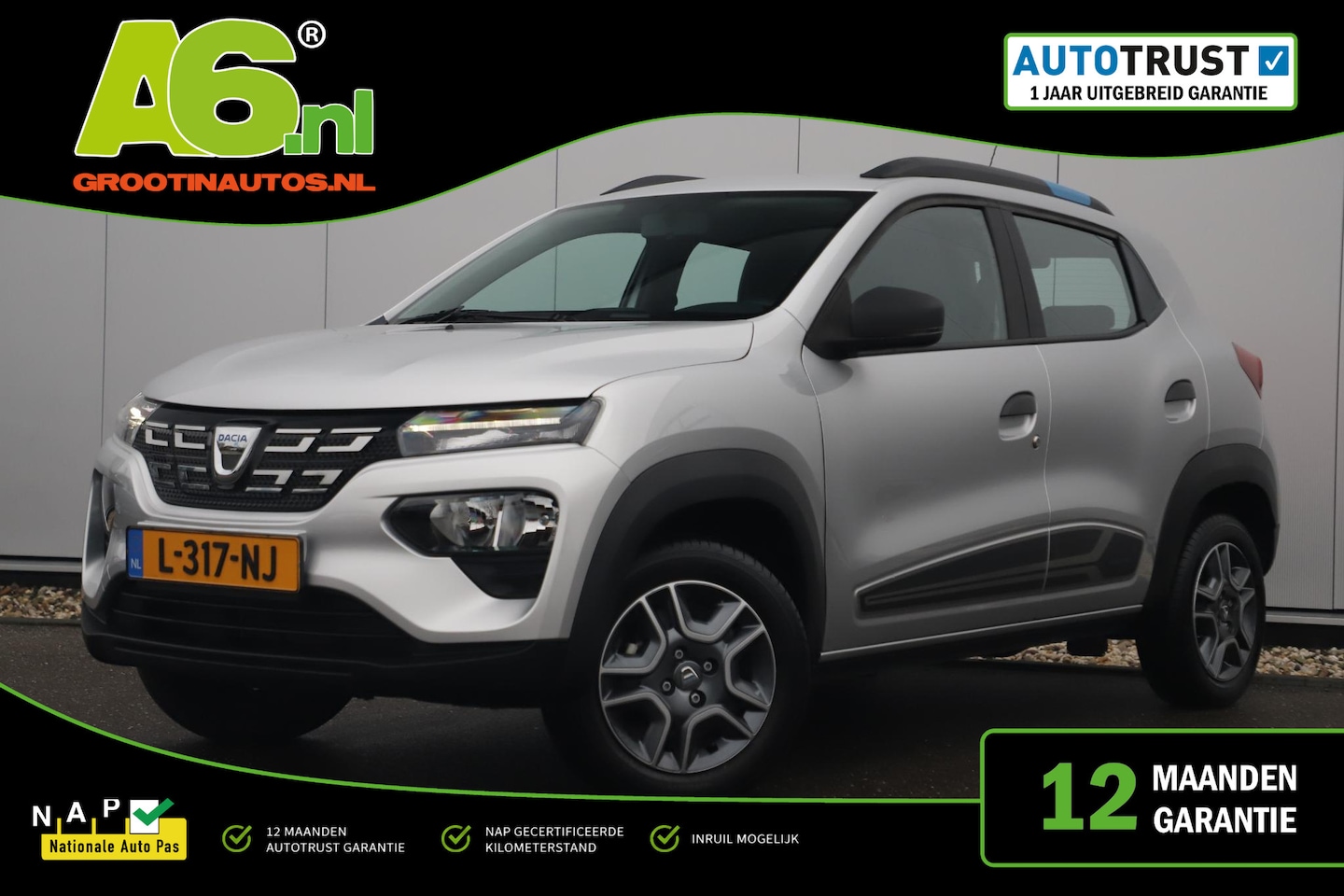 Dacia Spring - Business 27 kWh Automaat Leder Navigatie Camera Airco Cruise Limiter 14 inch LMV Elektrisc - AutoWereld.nl