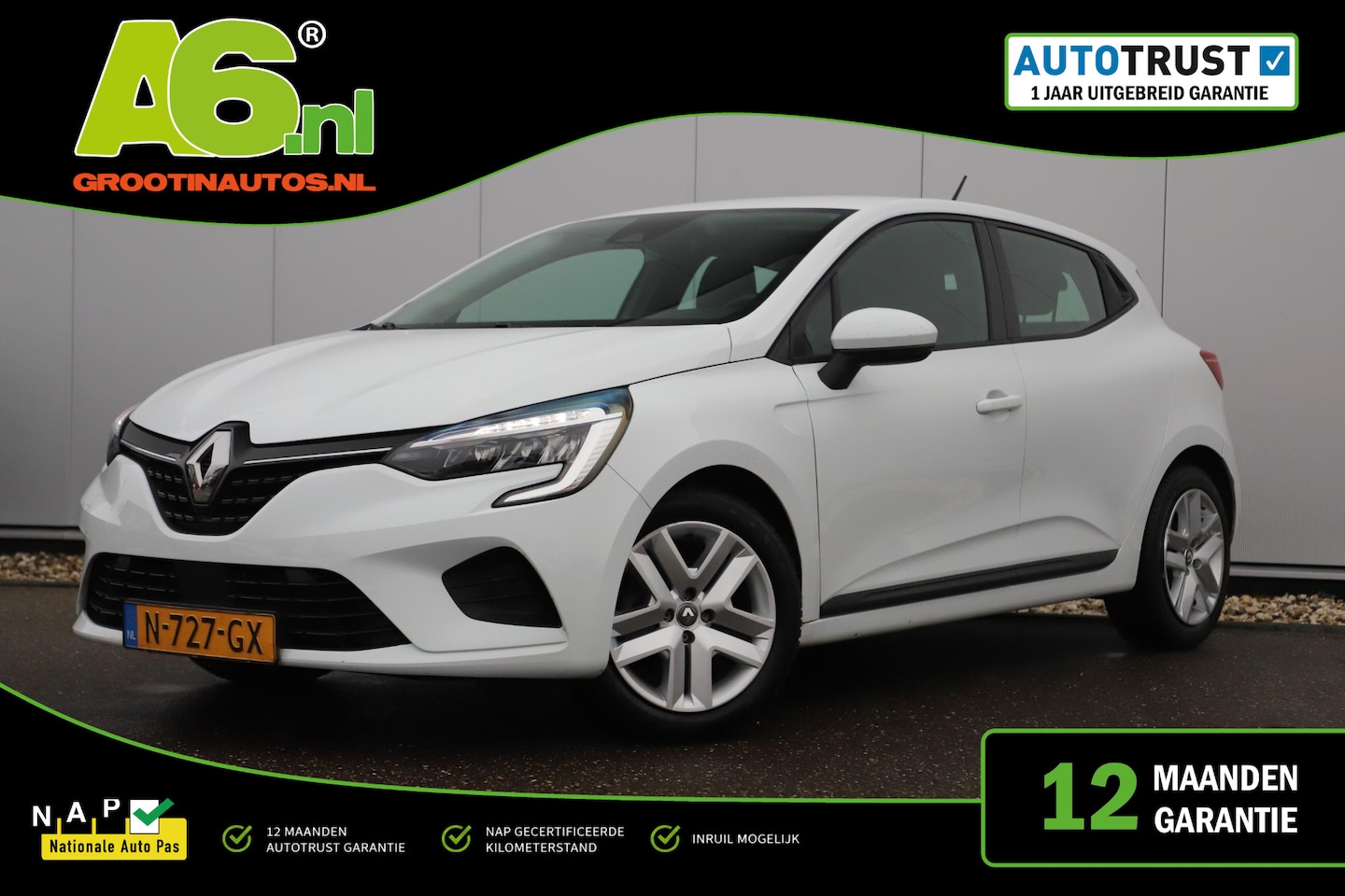 Renault Clio - 1.0 TCe Zen Navigatie Airco Cruise Control Carplay Android LED - AutoWereld.nl