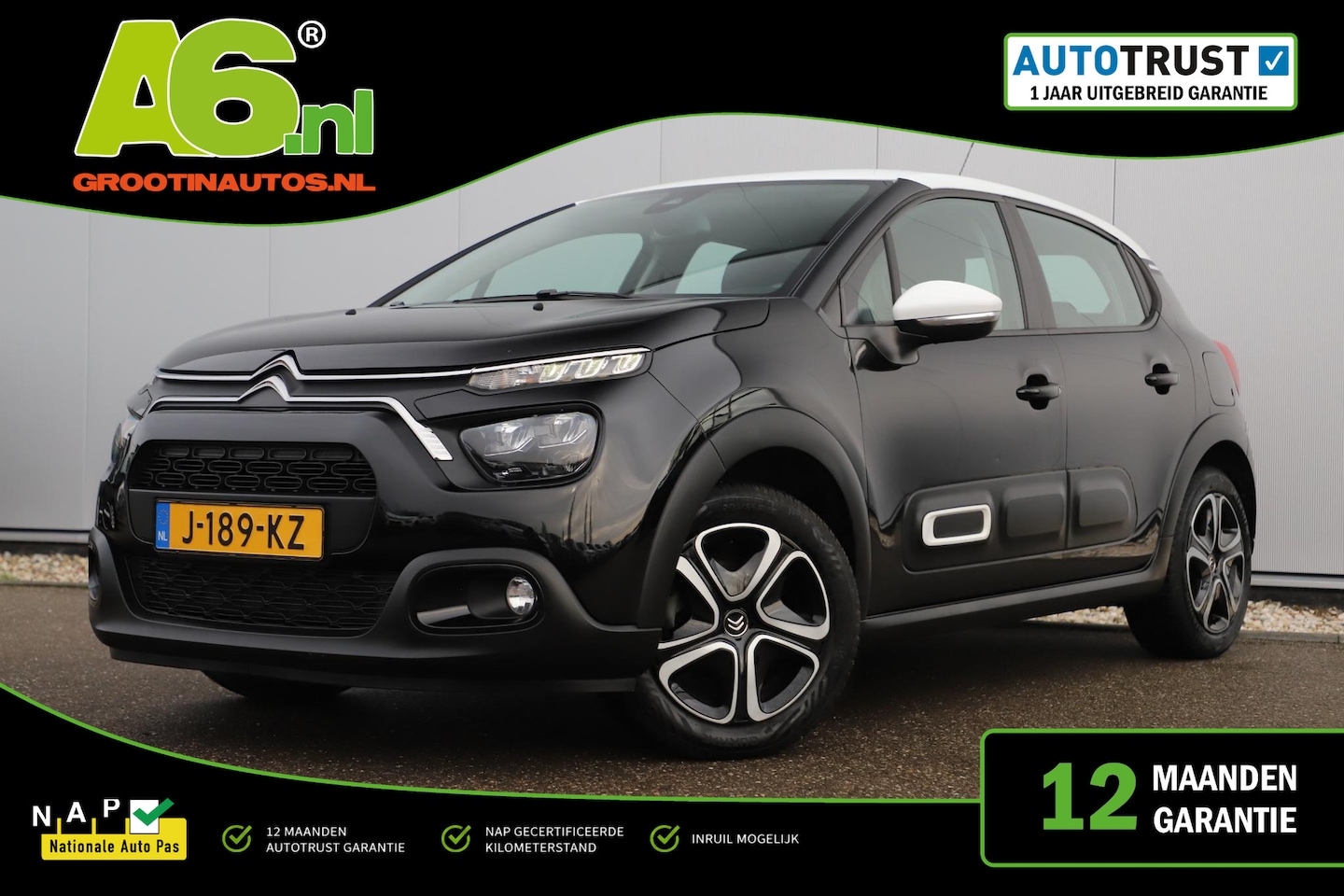Citroën C3 - 1.2 PureTech Feel Navigatie Carplay Android Climate Cruise Control Rijstrooksensor Parkeer - AutoWereld.nl