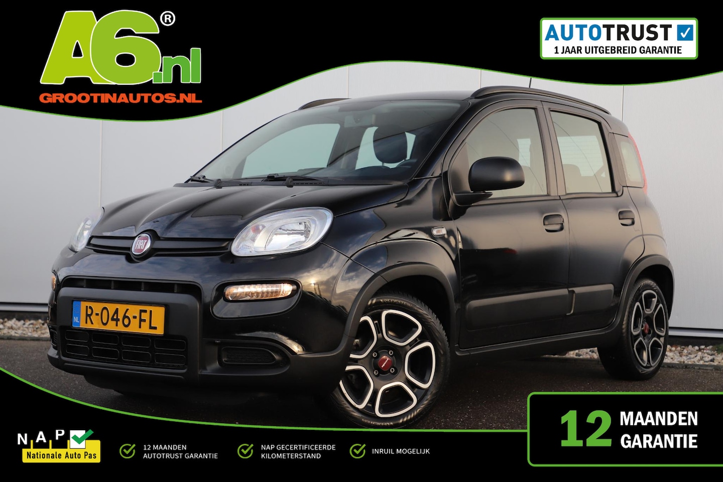 Fiat Panda - 1.0 Hybrid City Life 69PK Carplay Android Navigatie Airco All-Season Banden! - AutoWereld.nl