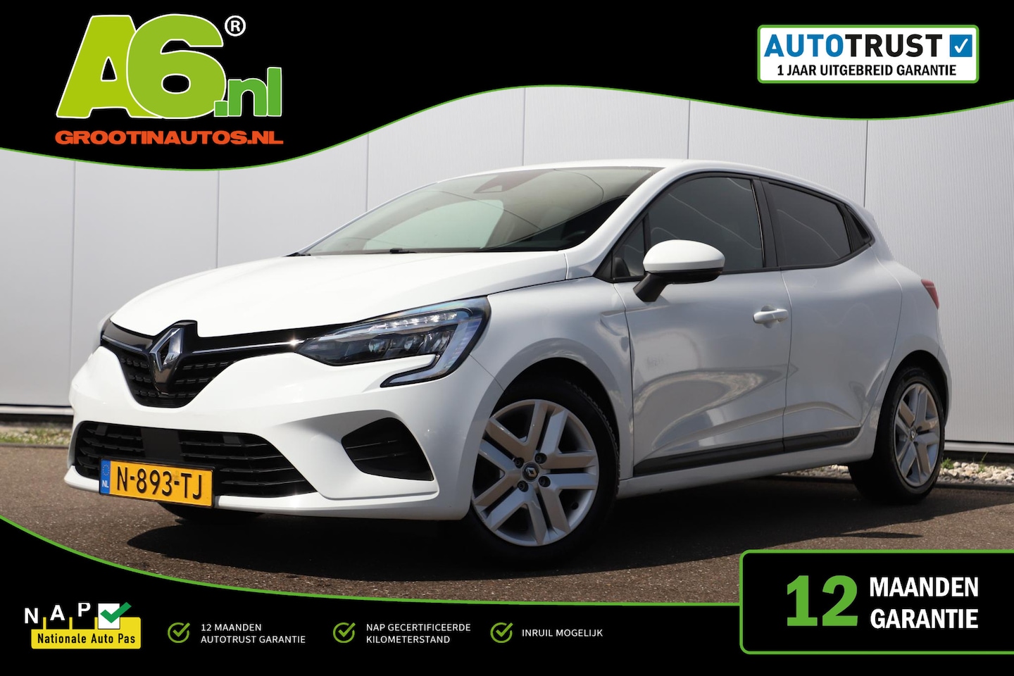 Renault Clio - 1.0 TCe Business Zen Donkere Ramen Navigatie Carplay Android Airco Cruise Control LED - AutoWereld.nl
