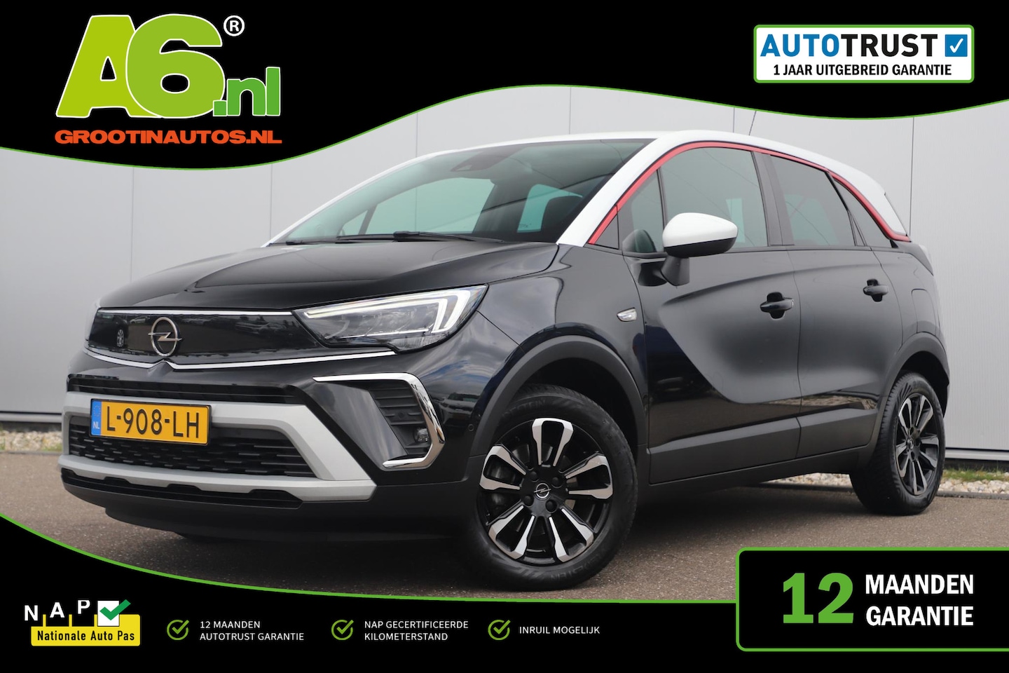 Opel Crossland - 1.2 Turbo GS Line 131PK Automaat NIEUW MODEL Winter Pakket Navigatie Achteruitrijcamera Cl - AutoWereld.nl