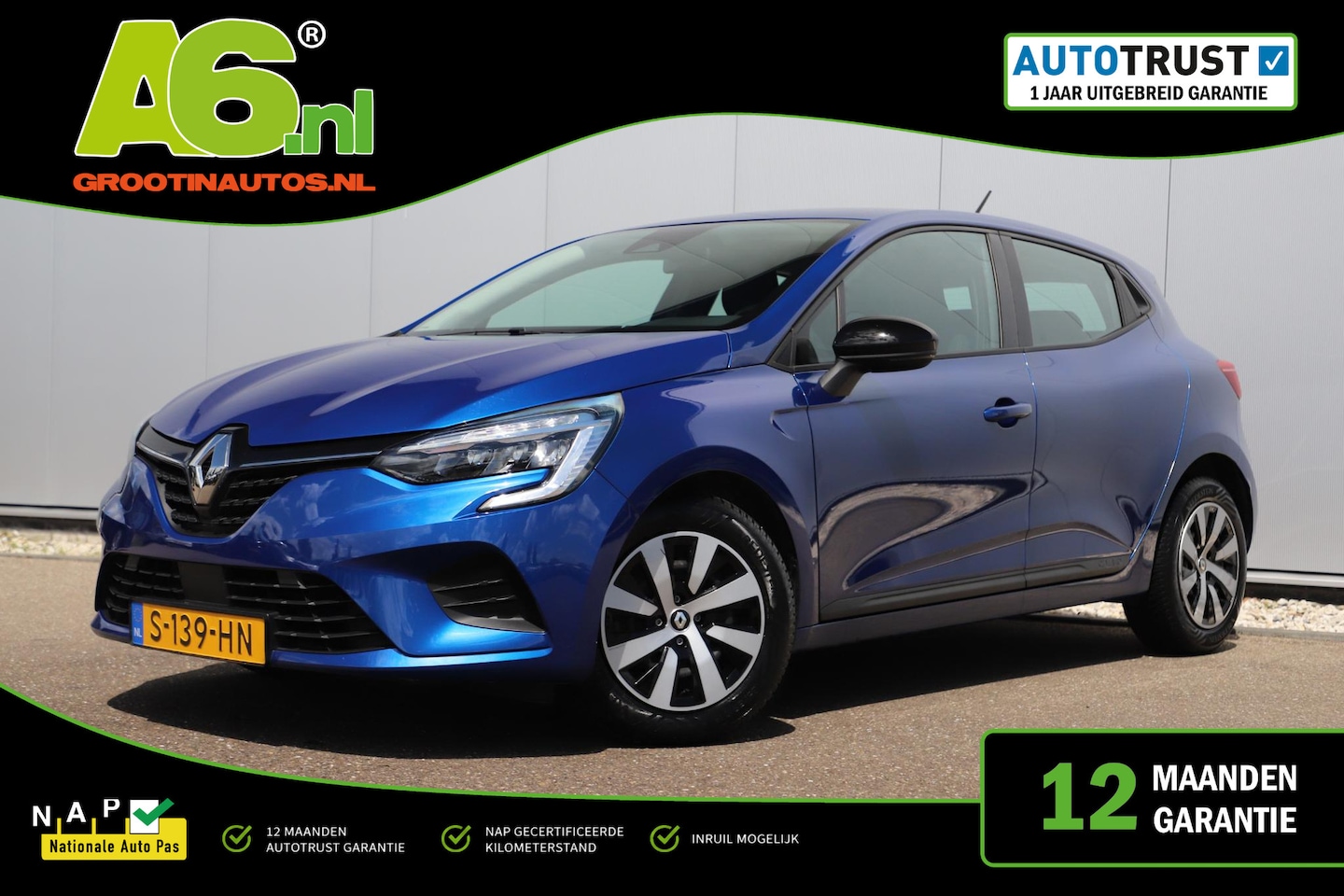 Renault Clio - 1.0 TCe 90 Equilibre Navigatie Carplay Android Airco Cruise Control Rijstrooksensor Parkee - AutoWereld.nl