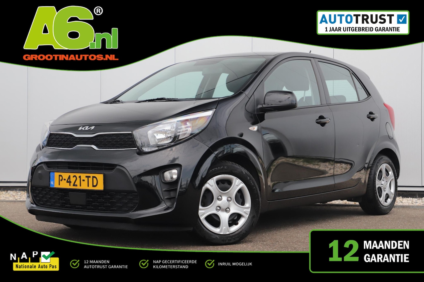 Kia Picanto - 1.0 DPi ComfortLine 5p Airco Radio Bluetooth Elektrische Ramen Cruise Control - AutoWereld.nl