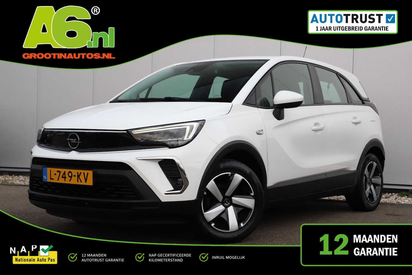 Opel Crossland - 1.2 Edition | NIEUW MODEL | Navigatie Achteruitrijcamera Airco Cruise Control Carplay Andr - AutoWereld.nl