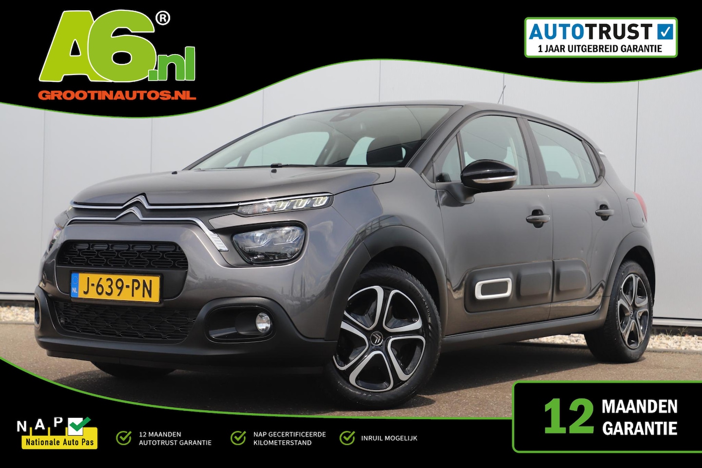 Citroën C3 - 1.2 PureTech Feel Navigatie Carplay Android Clima Cruise Parkeersensor Rijstrooksensor All - AutoWereld.nl