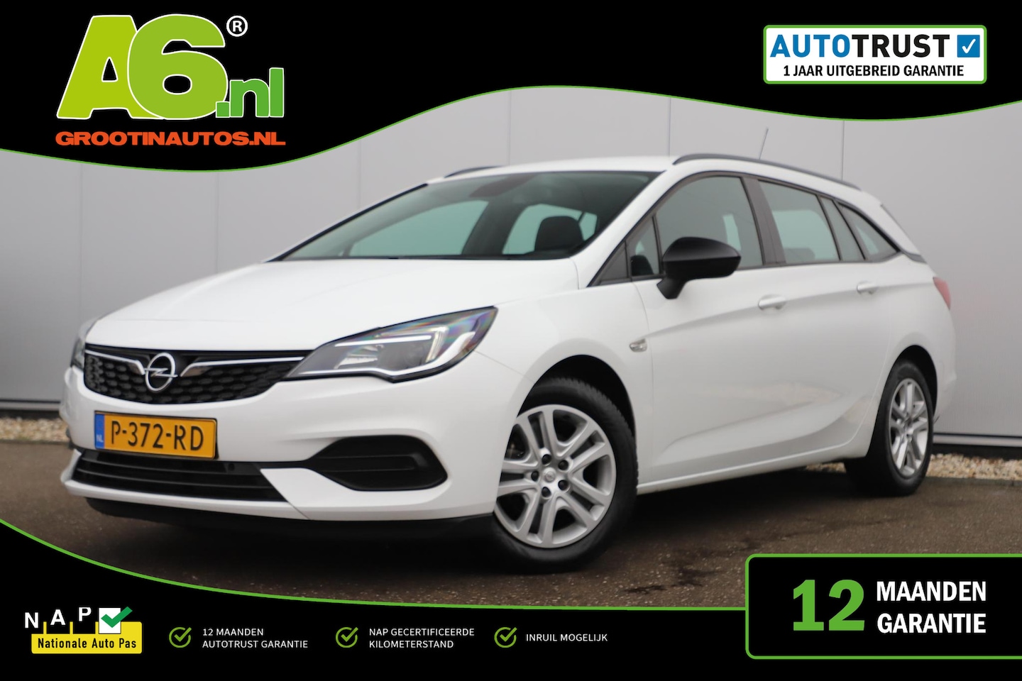 Opel Astra Sports Tourer - 1.2 Edition 110PK Carplay Android Navigatie Airco Cruise Control Bluetooth - AutoWereld.nl