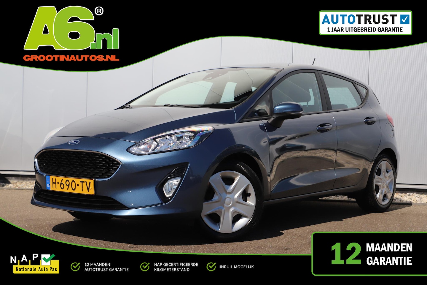 Ford Fiesta - 1.0 EcoBoost Connected Navigatie Airco Cruise Control Carplay Android - AutoWereld.nl