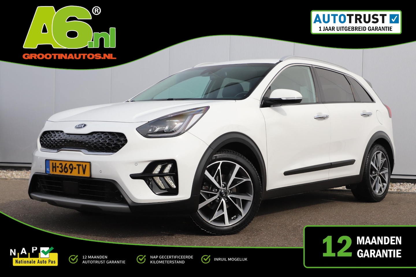 Kia Niro - 1.6 GDi Hybrid Style Edition Half Leder Carplay Android Navigatie Achteruitrijcamera Blind - AutoWereld.nl