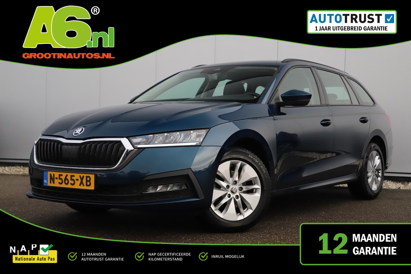 Skoda Octavia Combi - 1.0 e-TSI Ambition Automaat Virtual Cockpit Navigatie Carplay Android LMV LED Clima Cruise - AutoWereld.nl