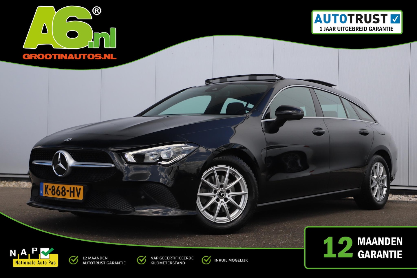 Mercedes-Benz CLA-klasse Shooting Brake - 180 Business Solution Automaat Panoramadak Widescreen Full LED Stoelverwarming Navigatie A - AutoWereld.nl