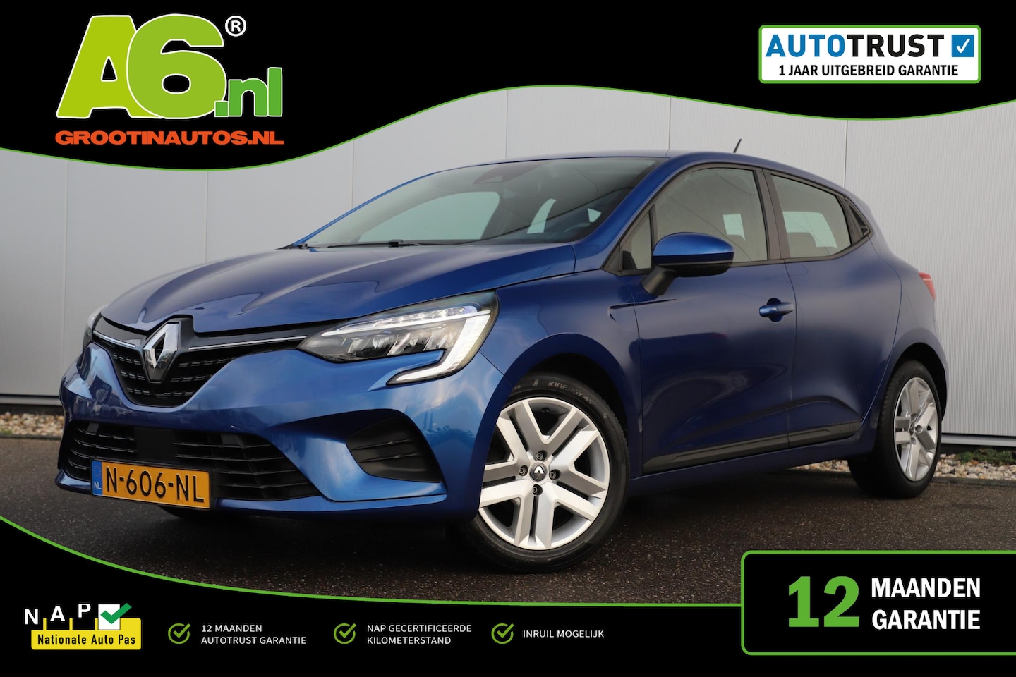Renault Clio - 1.0 TCe Zen NAP LED Navigatie Carplay Android Airco Cruise Rijstrooksensor Parkeersensor - AutoWereld.nl