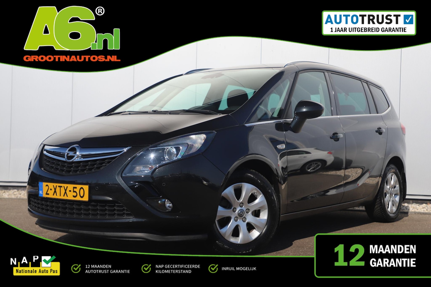 Opel Zafira Tourer - 1.4 Business+ 140PK Automaat Trekhaak Navigatie Achteruitrijcamera Clima Cruise Parkeersen - AutoWereld.nl
