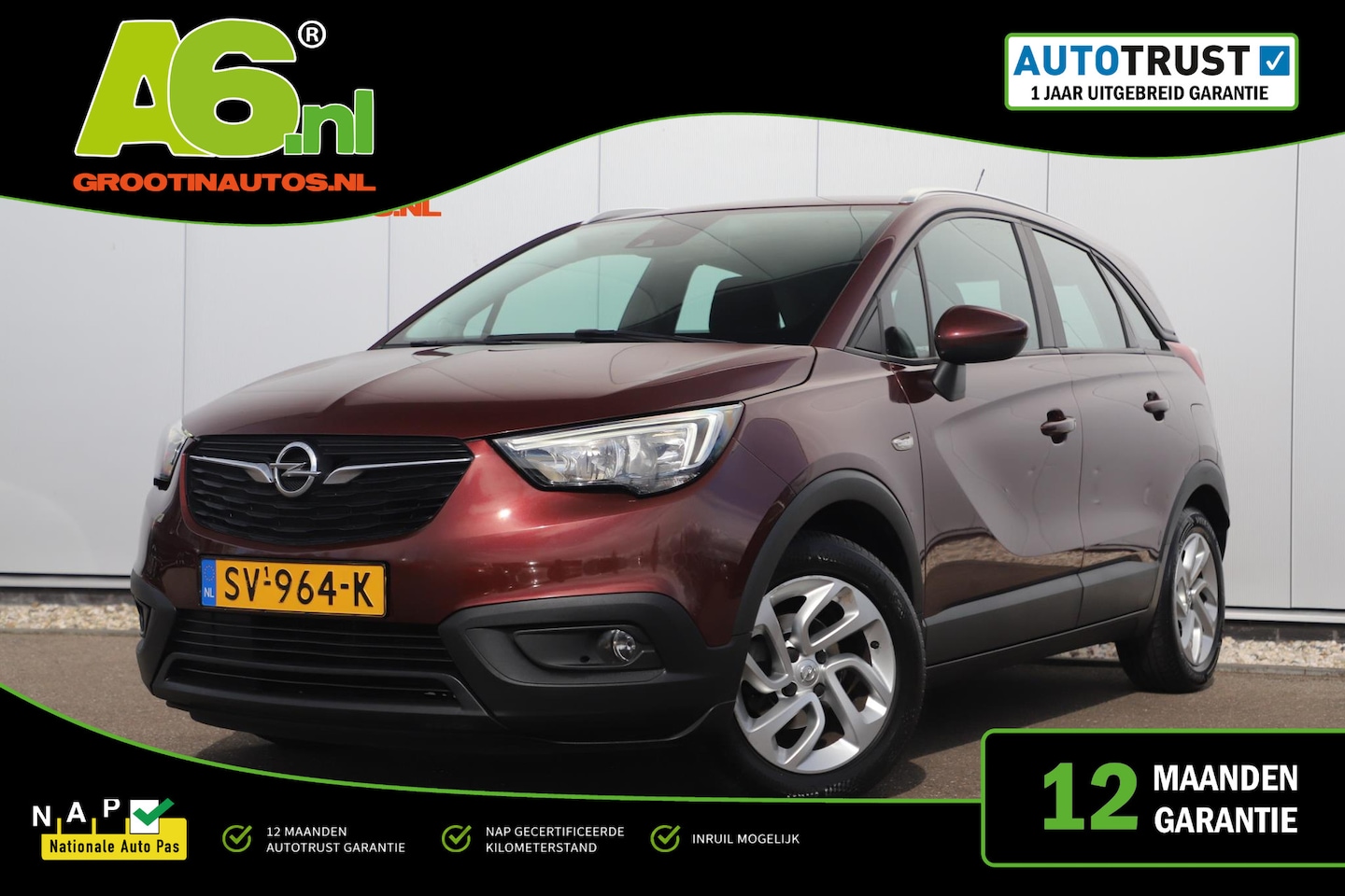 Opel Crossland X - 1.2 Online Edition Navigatie Airco Cruise PDC Bluetooth Carplay Android Lane Assist 16 inc - AutoWereld.nl