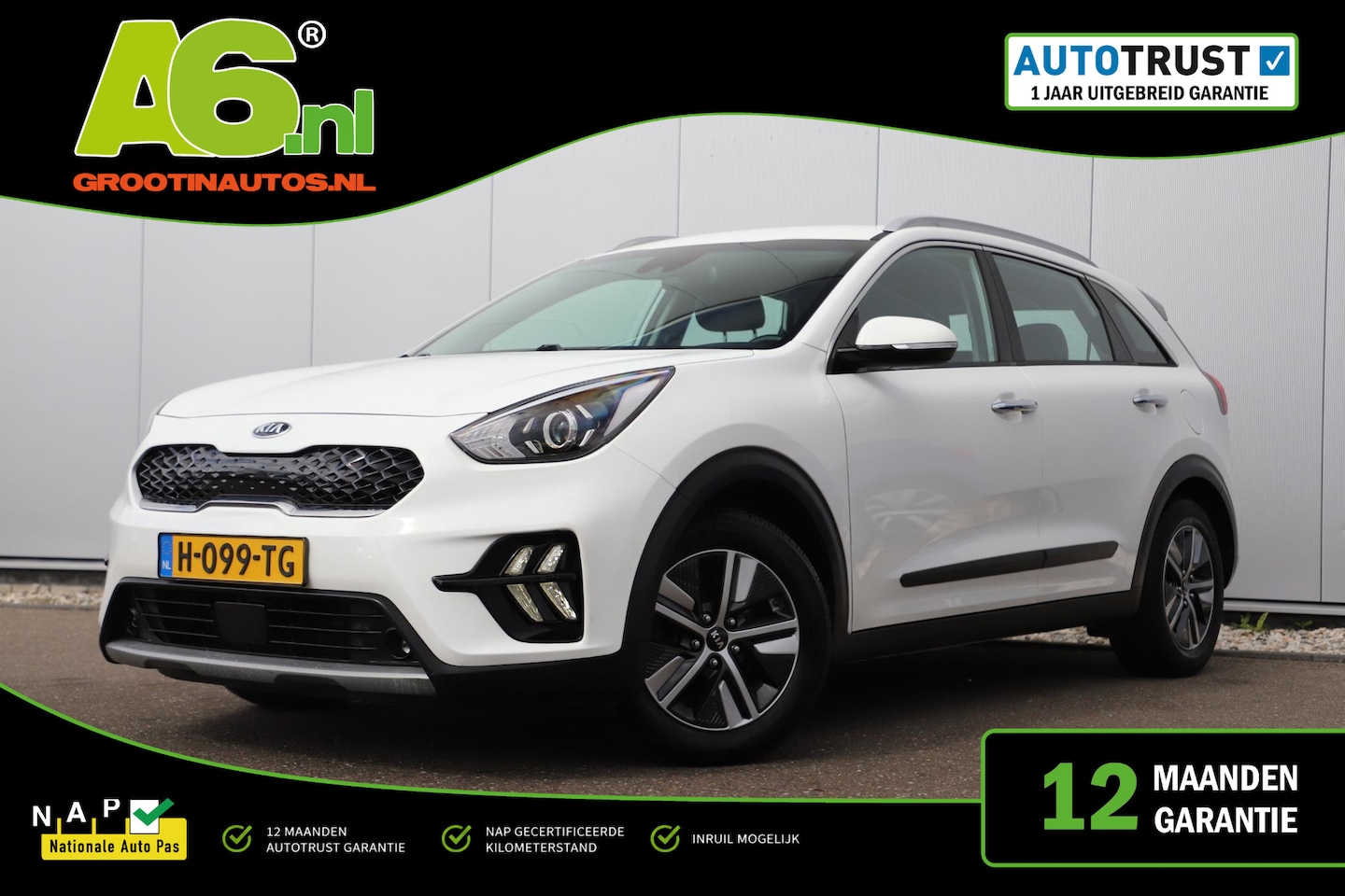 Kia Niro - 1.6 GDi Hybrid DynamicLine Navigatie Achteruitrijcamera Half Leder Carplay Adaptive Cruise - AutoWereld.nl