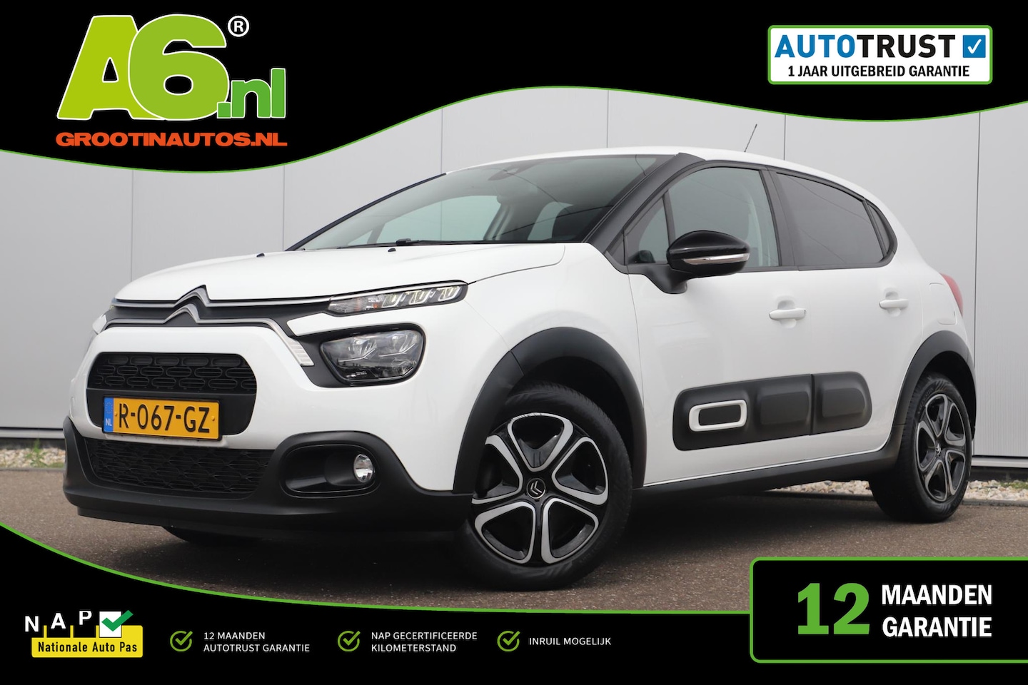 Citroën C3 - 1.2 PureTech Feel Carplay Android Navigatie Climate Cruise Control Rijstrooksensor All Sea - AutoWereld.nl