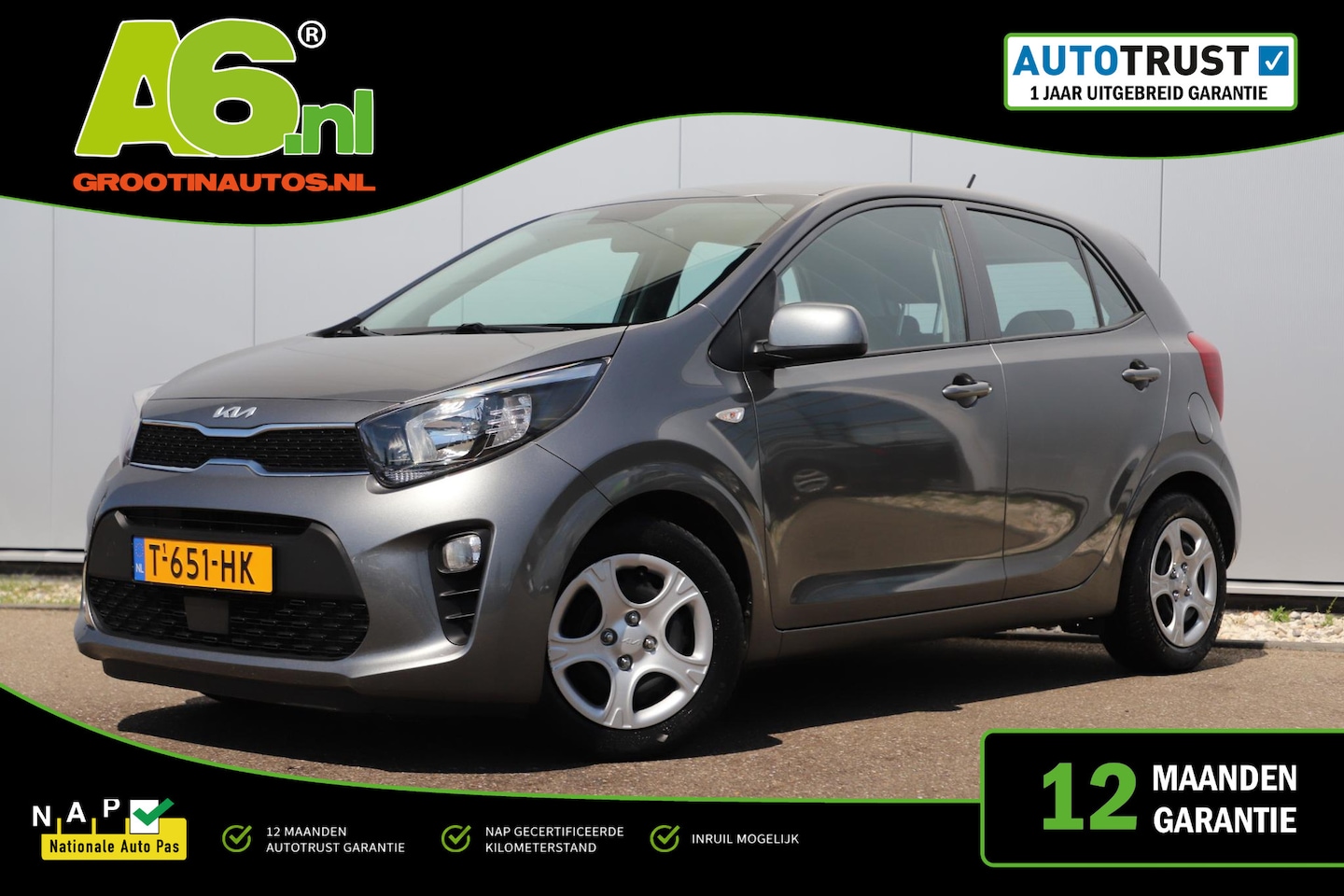 Kia Picanto - 1.0 DPi ComfortLine Airco Cruise Control Radio Bluetooth Elektrische Ramen - AutoWereld.nl