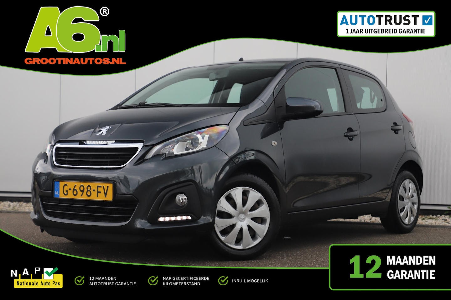 Peugeot 108 - 1.0 e-VTi Active NAP! Airco Radio Bluetooth Elektrische Ramen - AutoWereld.nl
