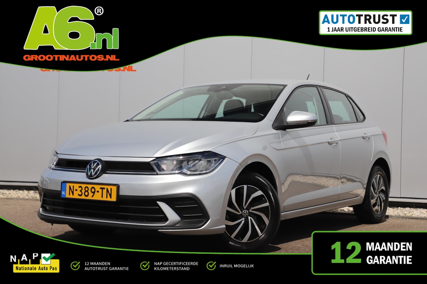 Volkswagen Polo - 1.0 TSI Life 95PK NAP NIEUWSTE MODEL! Virtual Cockpit 15 inch LMV Radio Carplay Android Bl - AutoWereld.nl