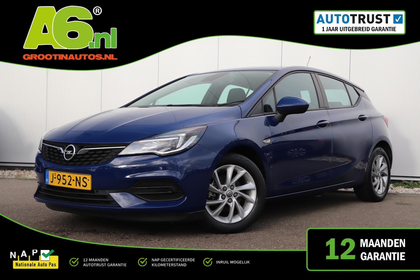 Opel Astra - 1.2 Edition 16 inch LMV Carplay Android Navigatie Airco Cruise Control - AutoWereld.nl