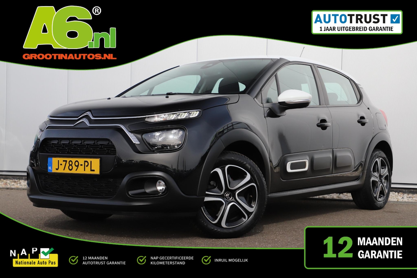 Citroën C3 - 1.2 PureTech Feel Navigatie Carplay Android Climate Cruise Control Rijstrooksensor Parkeer - AutoWereld.nl