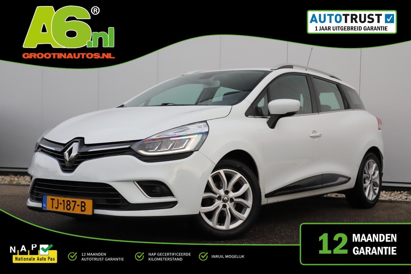 Renault Clio Estate - 0.9 TCe Intens Full LED 16 inch LMV Half Leder Climate Control Parkeersensor - AutoWereld.nl