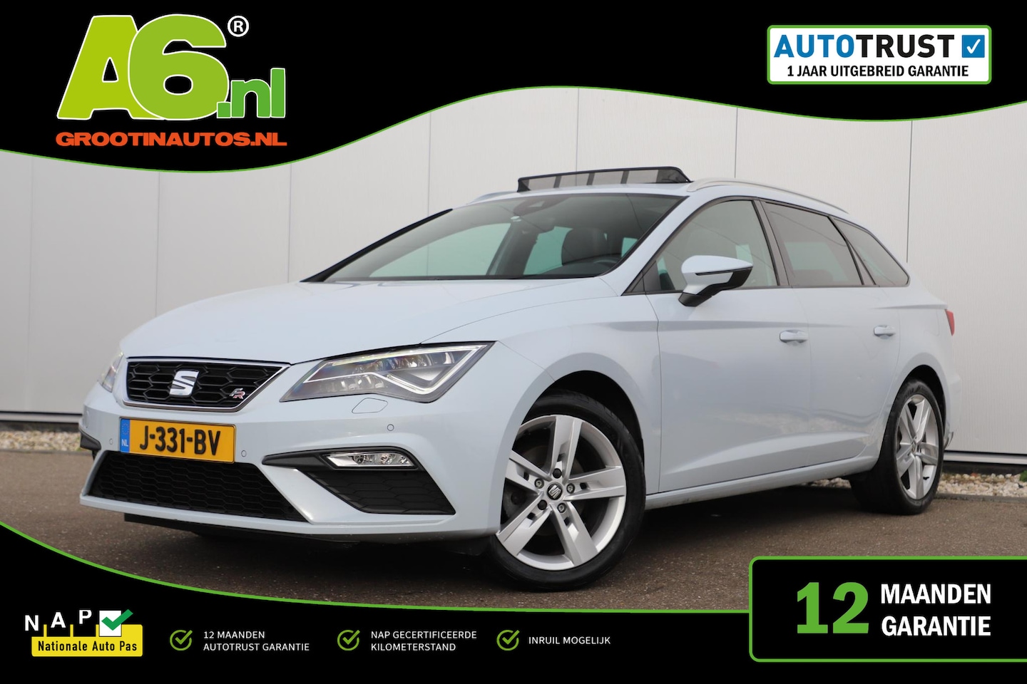 SEAT Leon ST - 1.0 TSI FR Ultimate Edition Virtual Cockpit Panoramadak 17 inch LMV Full LED Navigatie Ach - AutoWereld.nl