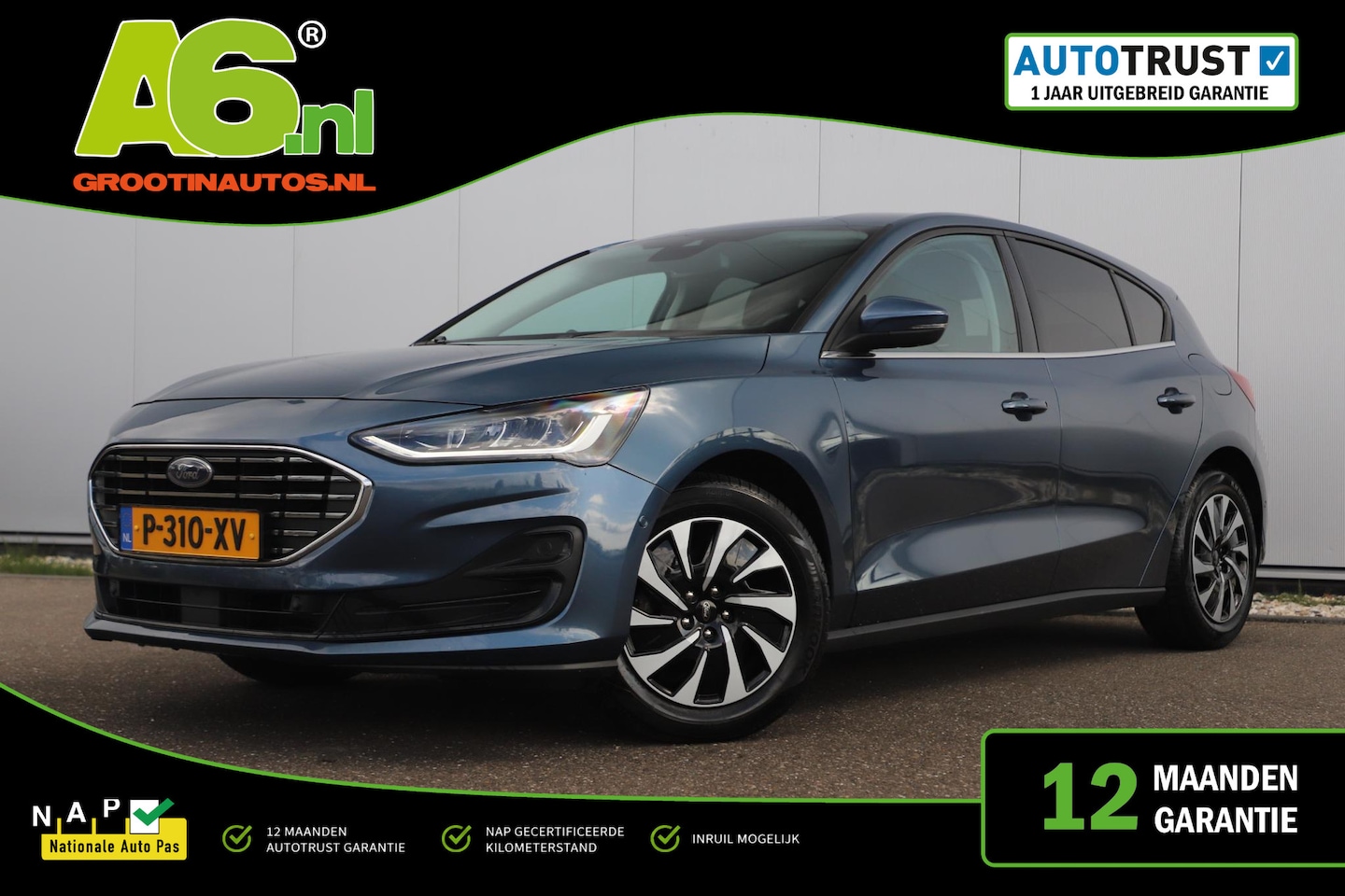 Ford Focus - 1.0 EcoBoost Hybrid Titanium Style Winter Pack Keyless Navigatie Achteruitrijcamera Carpla - AutoWereld.nl