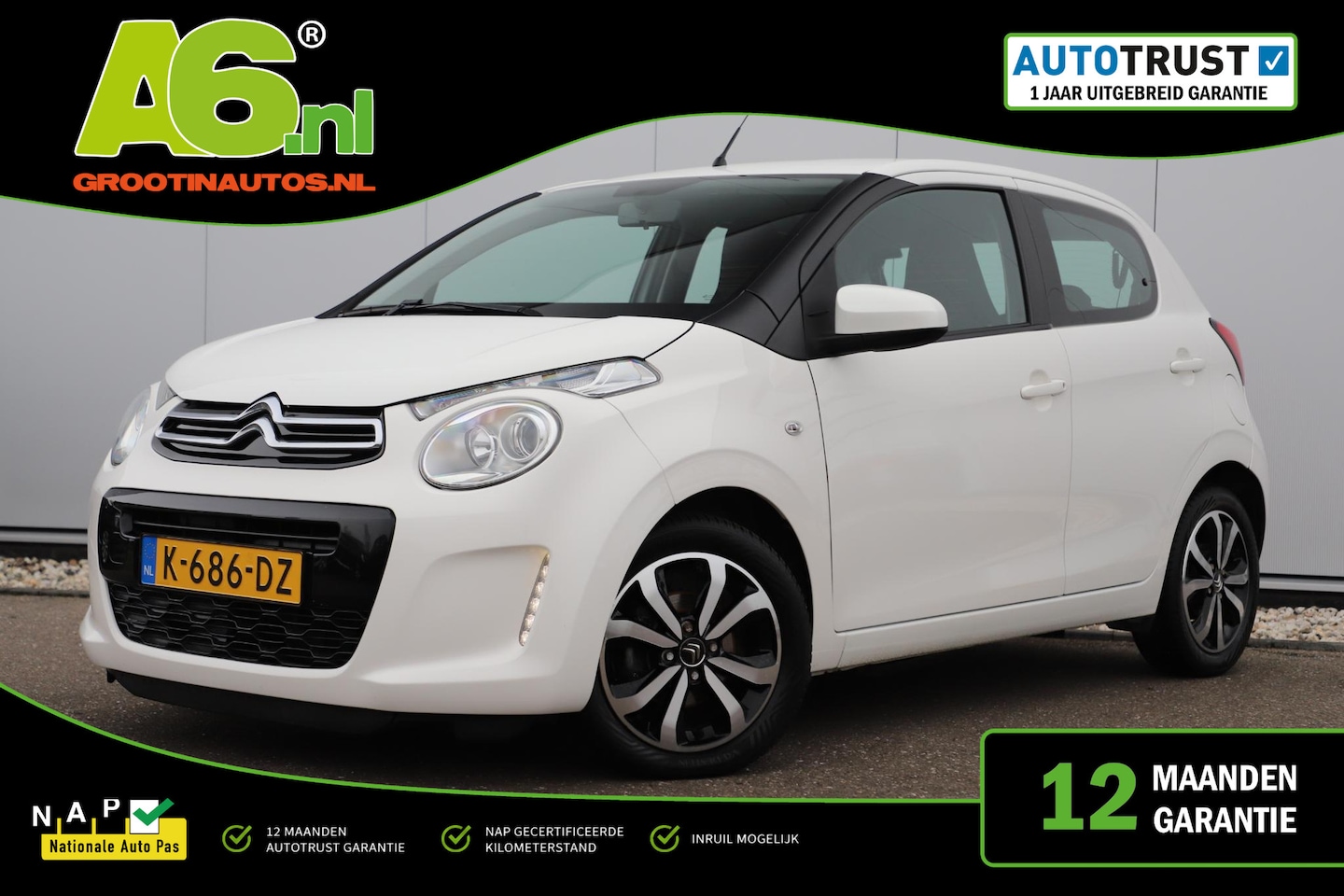 Citroën C1 - 1.0 VTi Shine 15 inch LMV Navigatie Achteruitrijcamera Bluetooth Airco Elektrische Ramen C - AutoWereld.nl