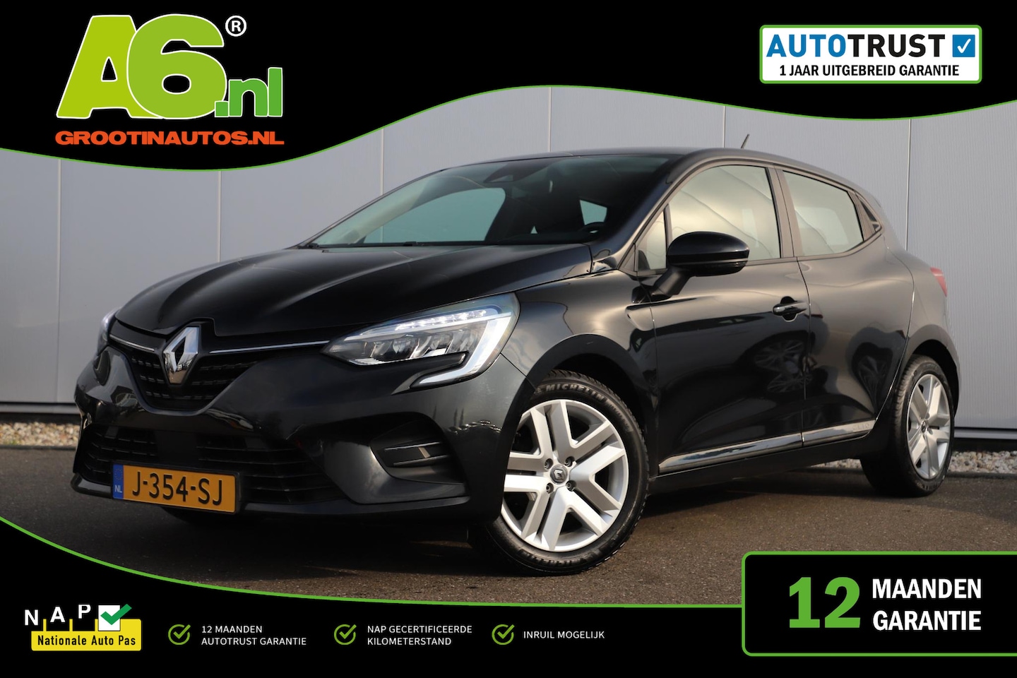 Renault Clio - 1.0 TCe Zen 101PK Navigatie Carplay Android LED Airco Cruise Control Rijstrooksensor Parke - AutoWereld.nl