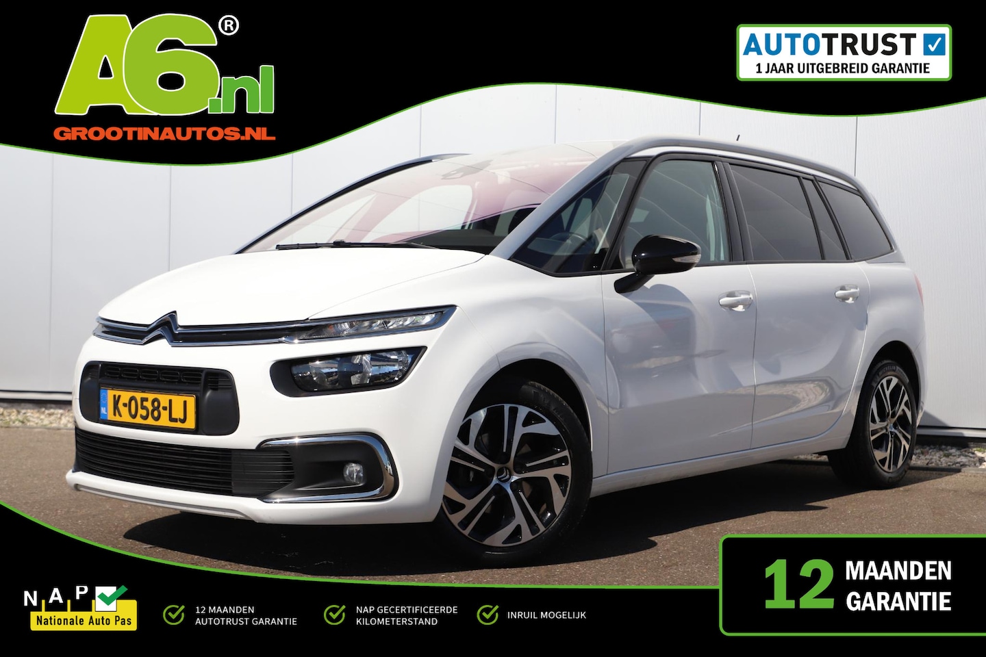 Citroën Grand C4 SpaceTourer - 1.5 BlueHDI Business 7p 7 Persoons Navigatie Achteruitrijcamera Clima Cruise Getint Glas C - AutoWereld.nl