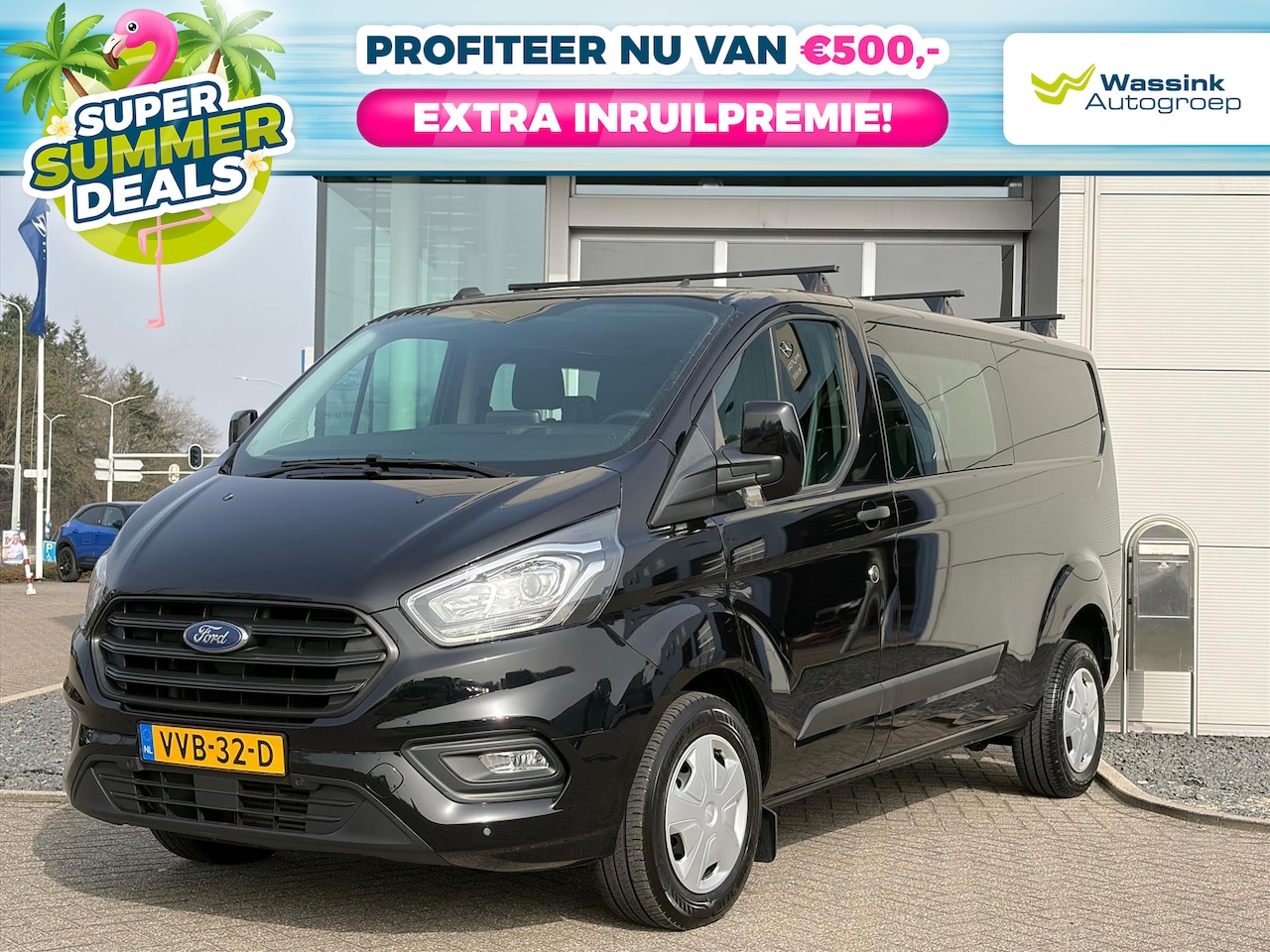 Ford Transit Custom - Dubbel Cabine I 2.0 TDCi 130PK Automaat I 320 SUMMER DEAL | L2H1 I Trend I Navigatie - AutoWereld.nl