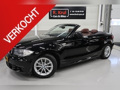 BMW 1-serie Cabrio - 118i LEZEN Airco-ecc Bruin Leer Stoelverwarming voor handel of export Sportvelgen Boekjes