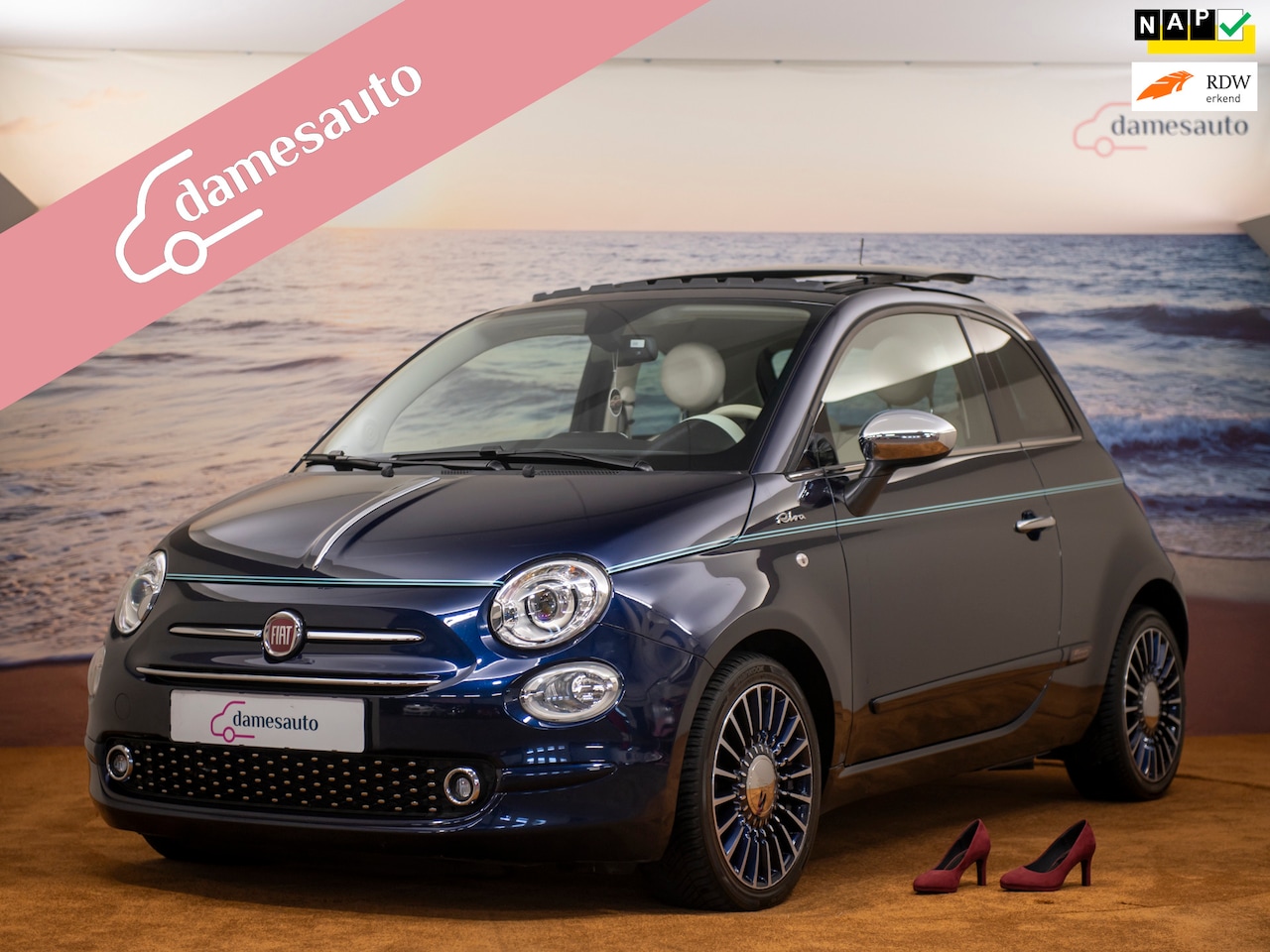 Fiat 500 - 0.9 Turbo Riva, NL auto dus met NAP! incl garantie. Schuifdak. - AutoWereld.nl
