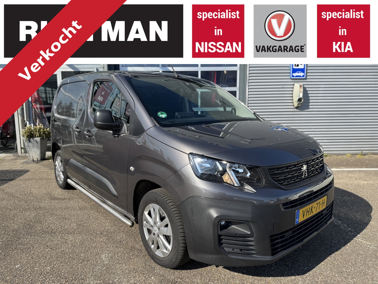 Peugeot Partner - Automaat 1.5 BlueHDI Asphalt 3 zits Navi  Trekhaak excl BTW - AutoWereld.nl