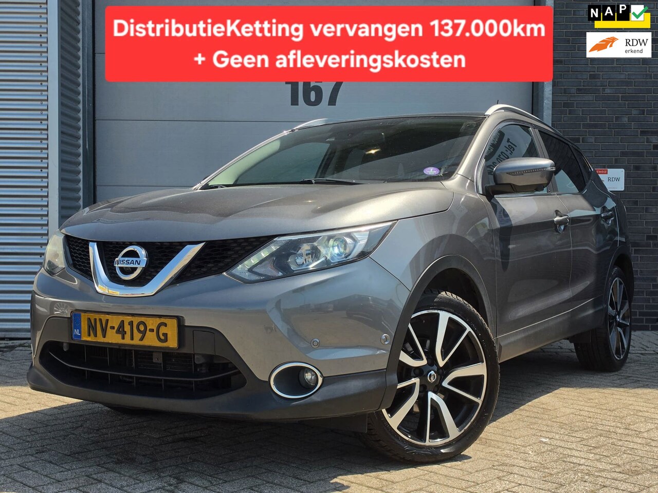 Nissan Qashqai - 1.2 Tekna|Zelf Inparkeren|Pano|Leer|Stoelverwarming - AutoWereld.nl