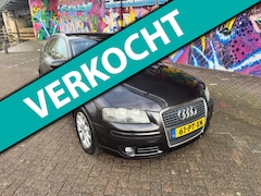 Audi A3 Sportback - 2.0 TFSI Ambition automaat vol rood leer 200 pk super kanon rijd perfect airco stereo