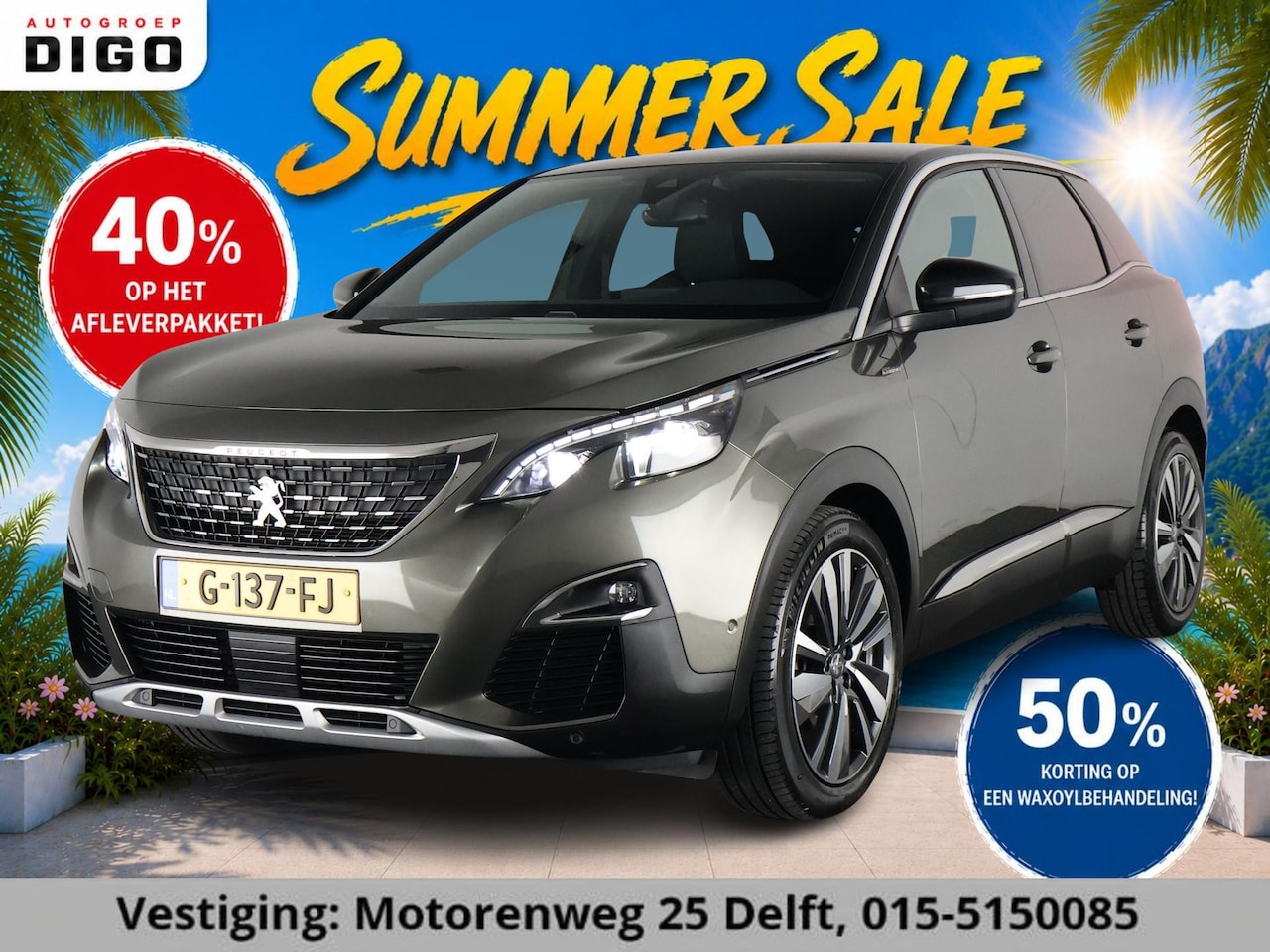 Peugeot 3008 - 1.6 GT-LINE 180 PK AUTOMAAT GARANTIE 9-2029* TREKHAAK.NAVI.LEDER ETC - AutoWereld.nl